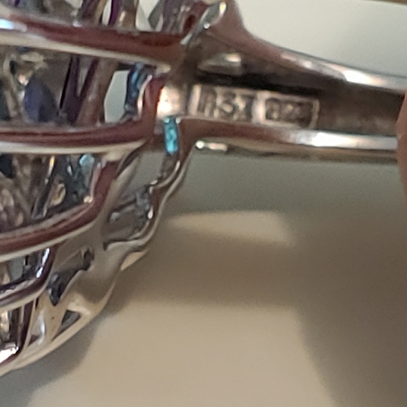 Colleen Lopez amethyst, topaz & tanzanite ring - Picture 2 of 8